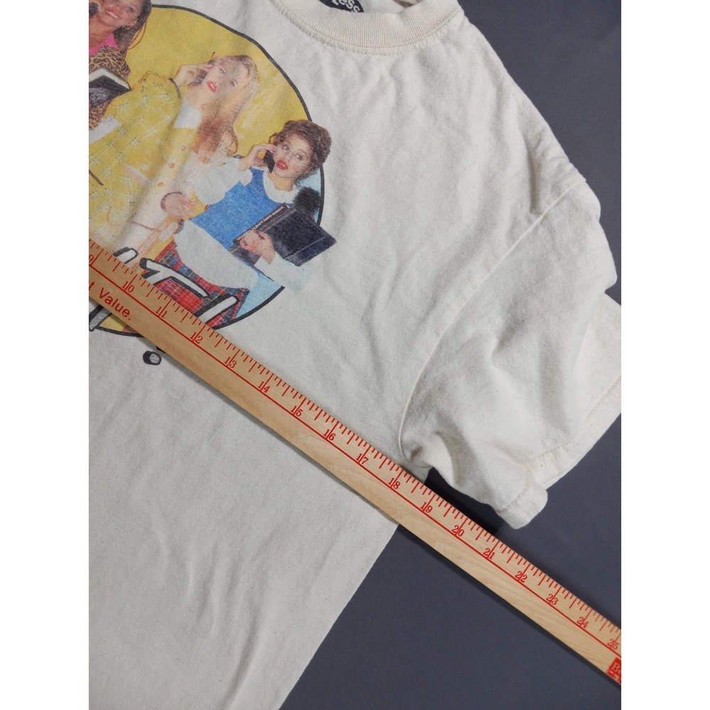 Y2K Clueless Movie Graphic T-Shirt Womens Cream As‎ If 90s Retro Tee - Picture 3 of 5
